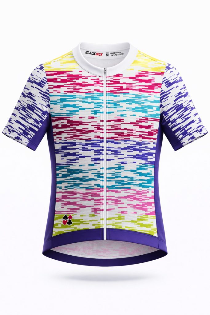 Women's cycling jersey - BlackJack Pixel